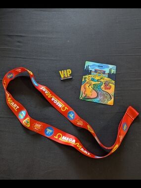Meow Wolf Omega Mart Lanyard & Badge with VIP Pin